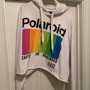 polaroid crop sweatshirt